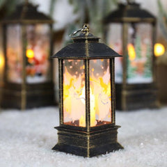 Lighted Christmas Snow Globe Lantern