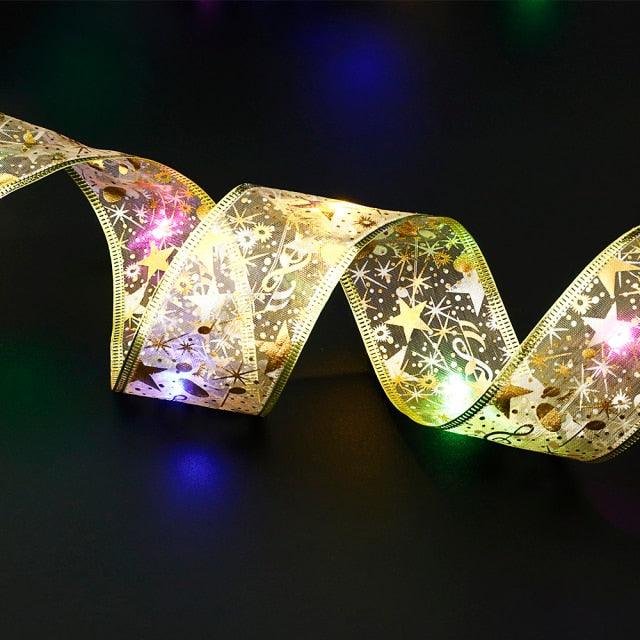 Double-Layer Ribbon Bow Fairy String Lights