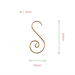 S-Shaped Christmas Hook for Tree Hanging Ornaments