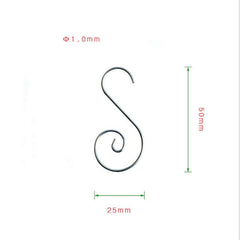 S-Shaped Christmas Hook for Tree Hanging Ornaments