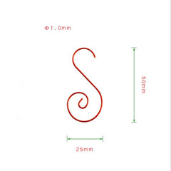 S-Shaped Christmas Hook for Tree Hanging Ornaments