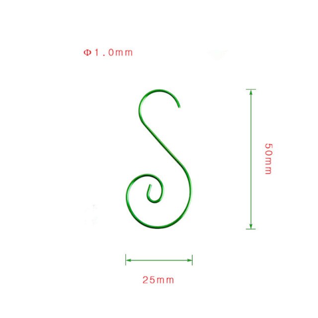S-Shaped Christmas Hook for Tree Hanging Ornaments