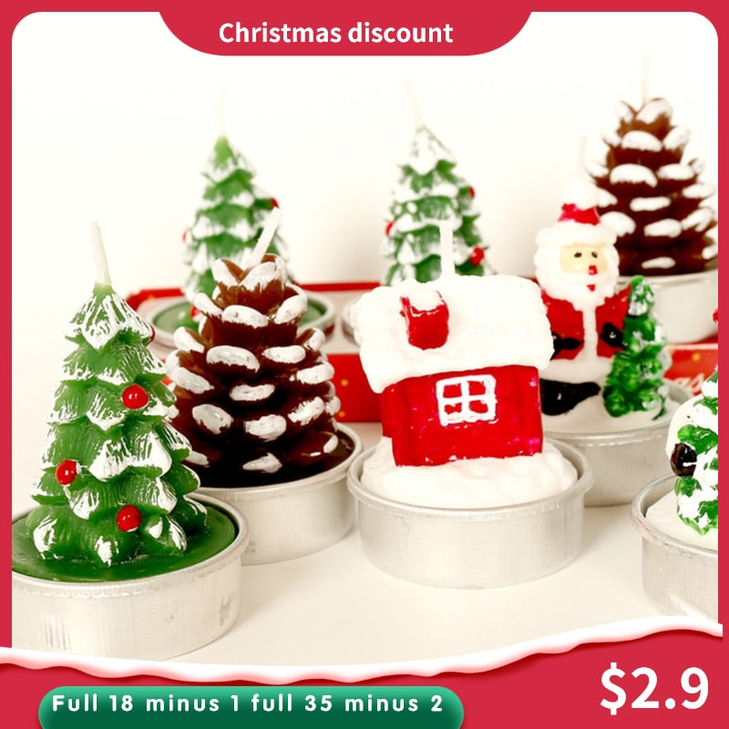 Christmas Tree Pine Cones Paraffin Candles