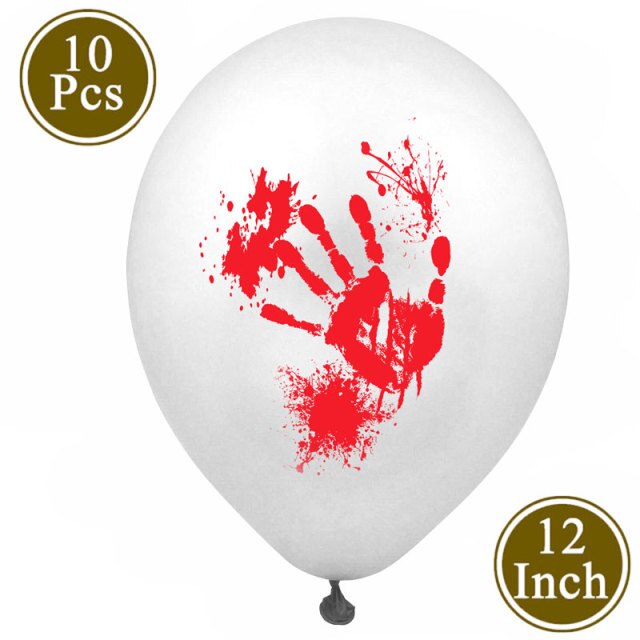 White Ghost, Spider and Witch Latex Balloons