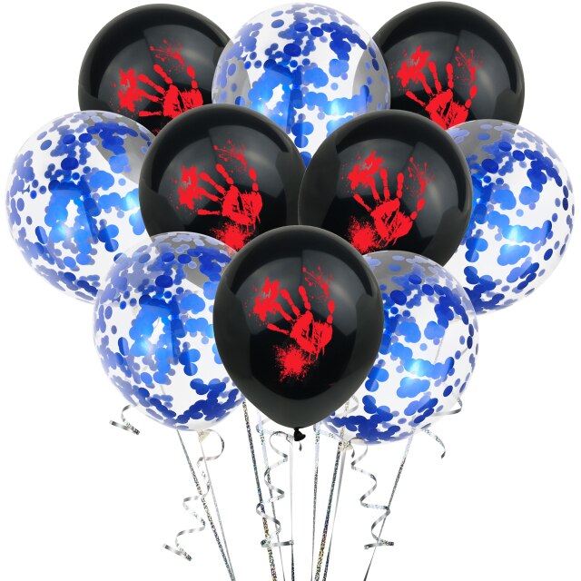White Ghost, Spider and Witch Latex Balloons