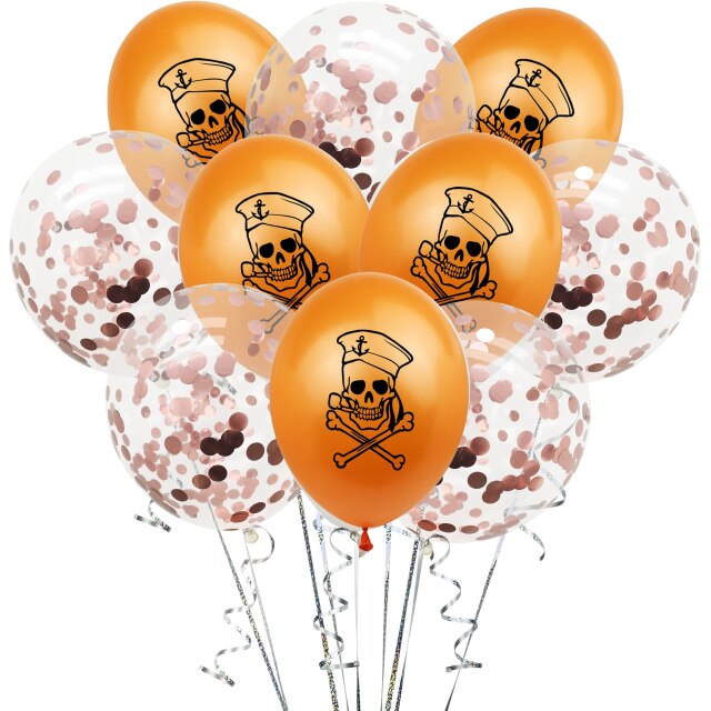 White Ghost, Spider and Witch Latex Balloons