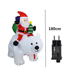 2 m Santa Riding a Polar Bear Christmas Inflatable