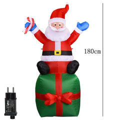 2 m Santa Riding a Polar Bear Christmas Inflatable