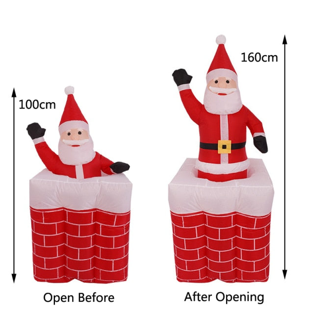 2 m Santa Riding a Polar Bear Christmas Inflatable