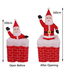 2 m Santa Riding a Polar Bear Christmas Inflatable