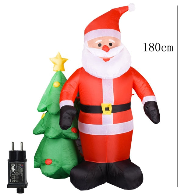 2 m Santa Riding a Polar Bear Christmas Inflatable
