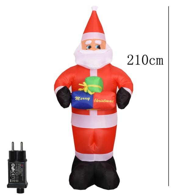 2 m Santa Riding a Polar Bear Christmas Inflatable