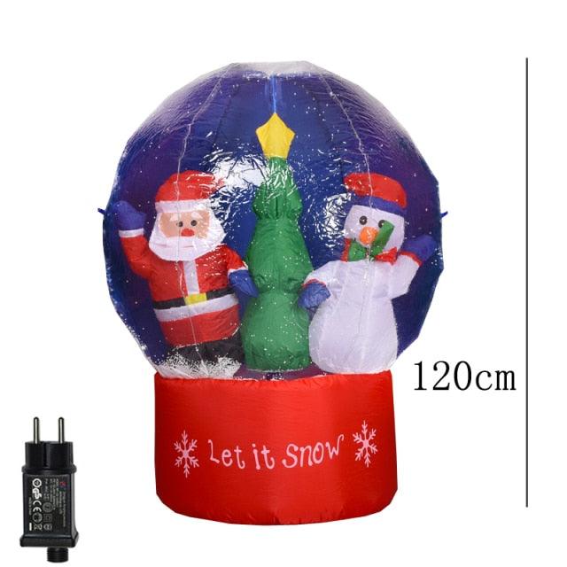 2 m Santa Riding a Polar Bear Christmas Inflatable