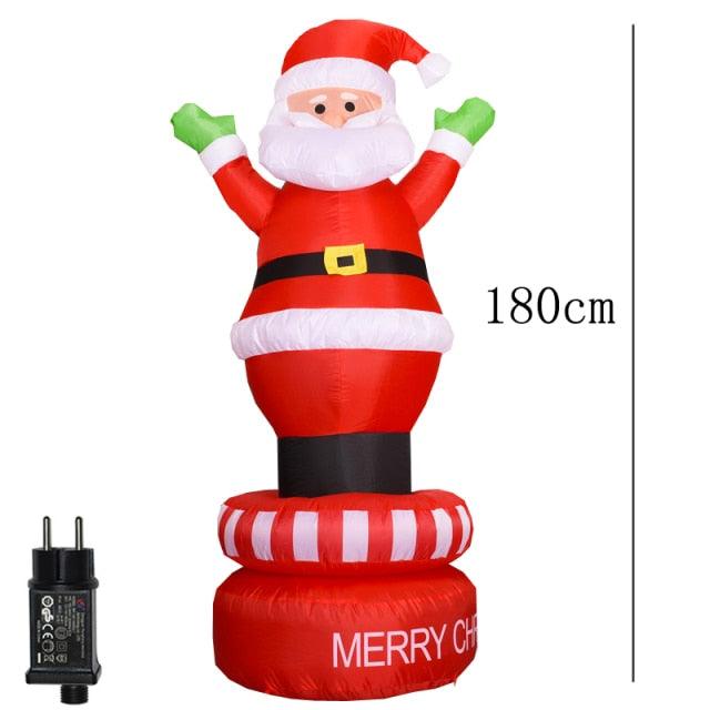 2 m Santa Riding a Polar Bear Christmas Inflatable