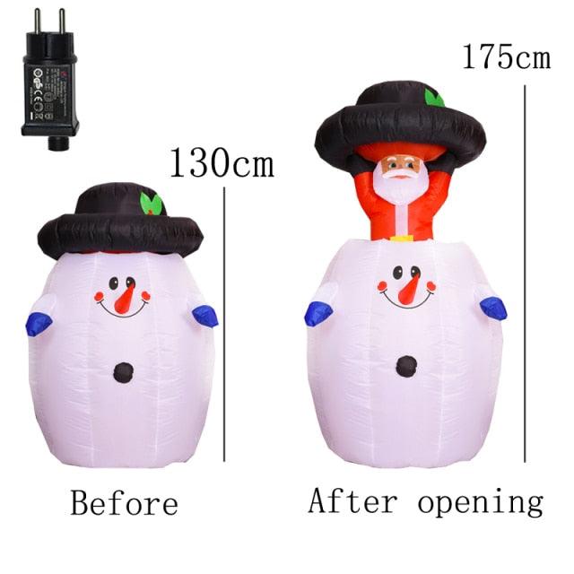 2 m Santa Riding a Polar Bear Christmas Inflatable
