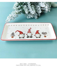 Rectangular Christmas Ceramic Plate