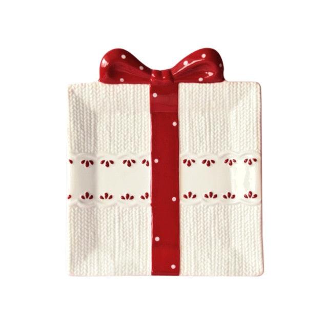 Rectangular Christmas Ceramic Plate