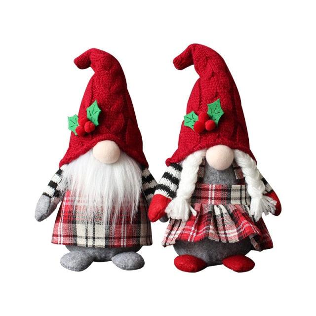 Christmas Gnome & Santa Plush Decorations