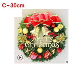 LED Christmas Greenery and Rattan Wreath