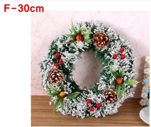 LED Christmas Greenery and Rattan Wreath