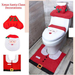 Christmas Toilet Seat Cover & Bathroom Decoration Sets