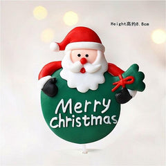 Santa, Reindeer, Train and Tree Christmas Cake Toppers