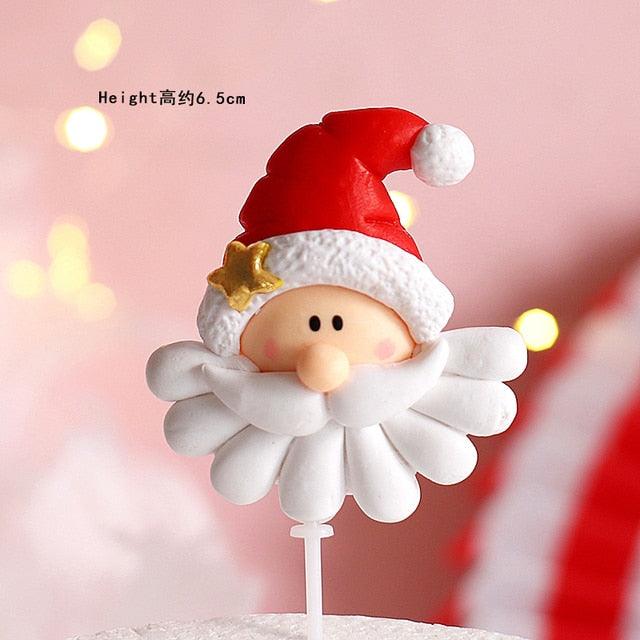 Santa, Reindeer, Train and Tree Christmas Cake Toppers