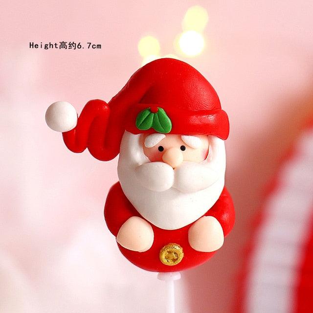 Santa, Reindeer, Train and Tree Christmas Cake Toppers