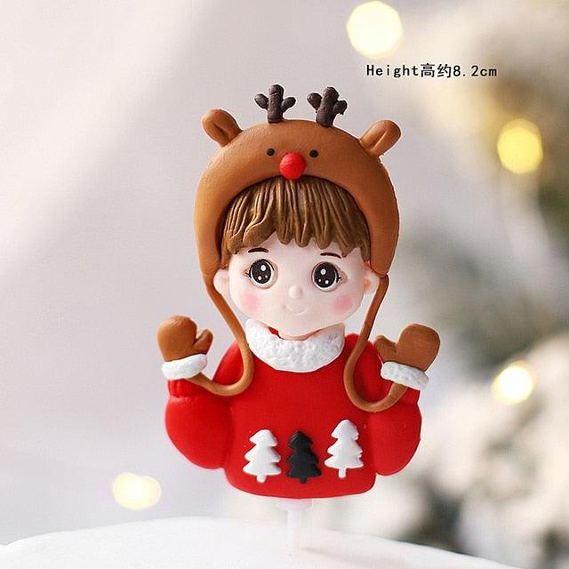 Santa, Reindeer, Train and Tree Christmas Cake Toppers