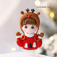 Santa, Reindeer, Train and Tree Christmas Cake Toppers