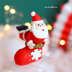 Santa, Reindeer, Train and Tree Christmas Cake Toppers