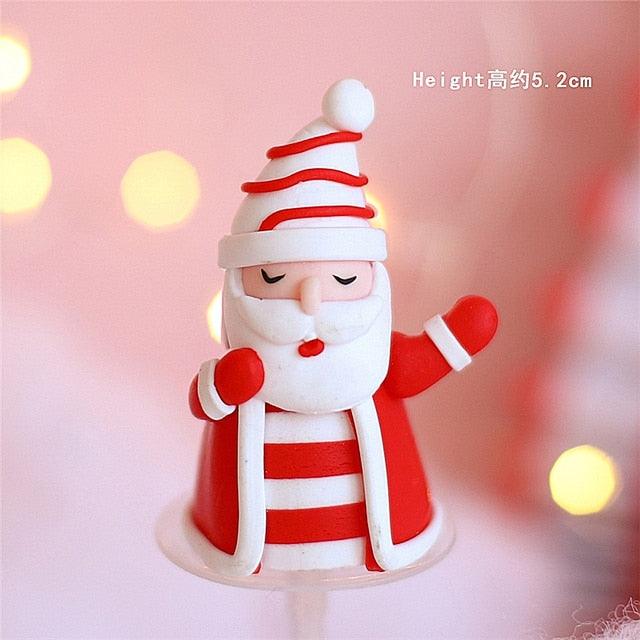 Santa, Reindeer, Train and Tree Christmas Cake Toppers