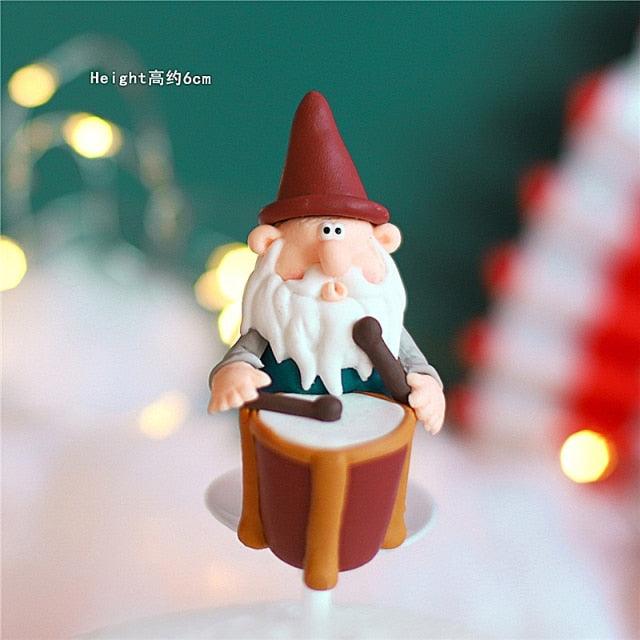 Santa, Reindeer, Train and Tree Christmas Cake Toppers