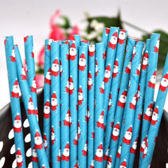 Christmas Print Paper Straws