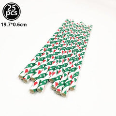 Christmas Print Paper Straws