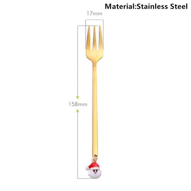 Metal Merry Christmas Spoons