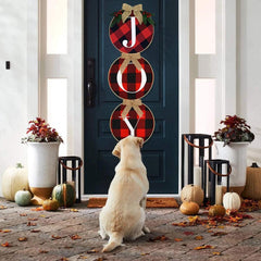 JOY Wooden Christmas Door Wreath, 3-Wreath Set