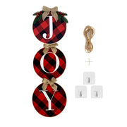 JOY Wooden Christmas Door Wreath, 3-Wreath Set