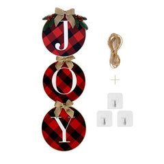 JOY Wooden Christmas Door Wreath, 3-Wreath Set