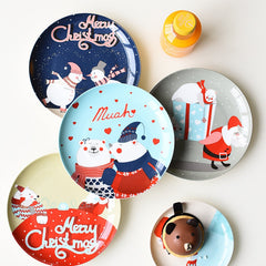 Hand-painted Christmas Ceramic Plate