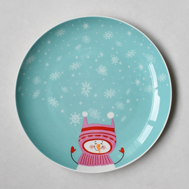 Hand-painted Christmas Ceramic Plate