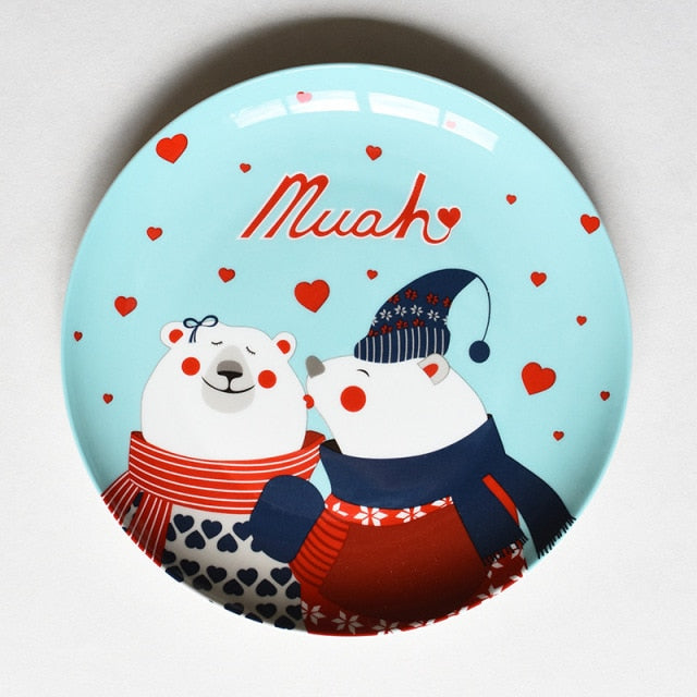 Hand-painted Christmas Ceramic Plate