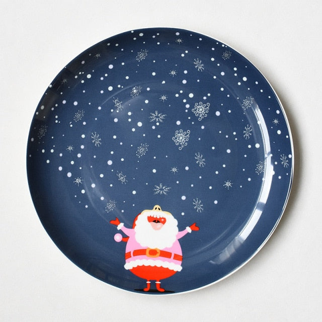 Hand-painted Christmas Ceramic Plate