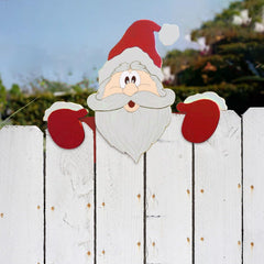 Santa Claus Christmas Fence Peeker