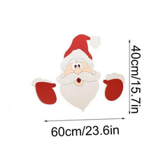 Santa Claus Christmas Fence Peeker