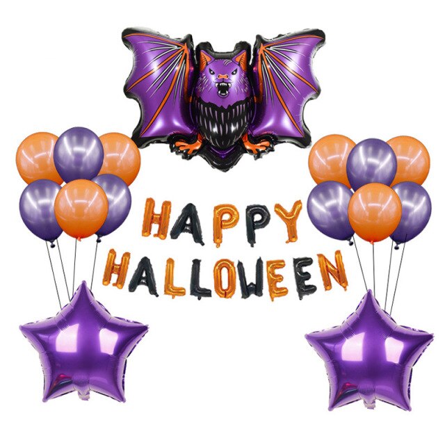 Pumpkin and Ghost Foil Balloons