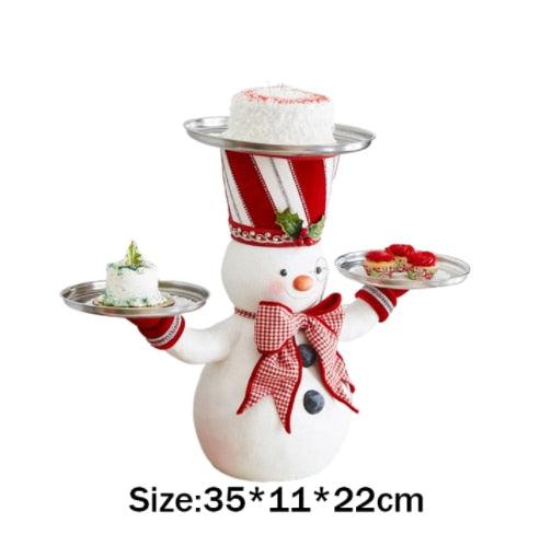 Santa and Snowman Snack Serving Tray