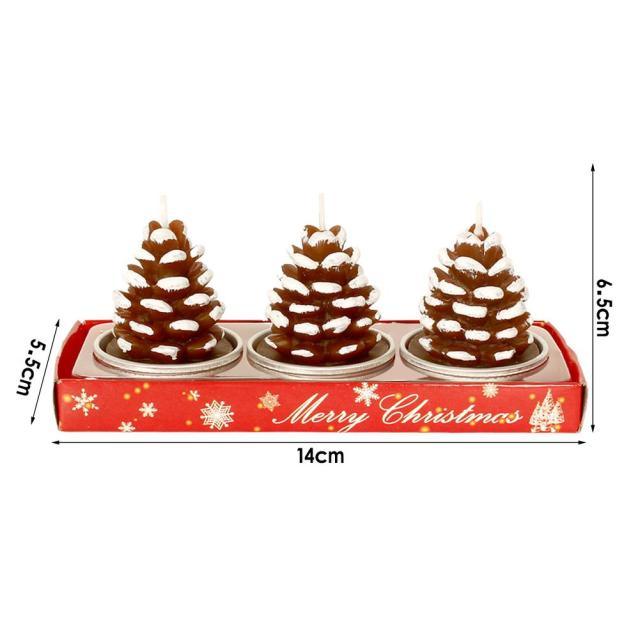 Christmas Pinecone & Santa Tealight Candles