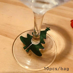 Felt Christmas Wine Glass Rings