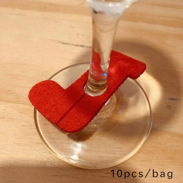 Felt Christmas Wine Glass Rings